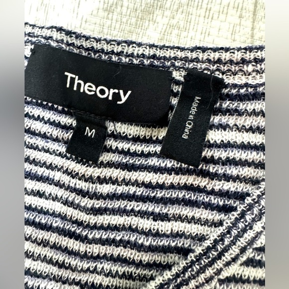 Theory Blue and White Striped Maxi Dress - Picture 11 of 13